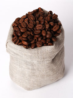 coffee beans - sisal bag